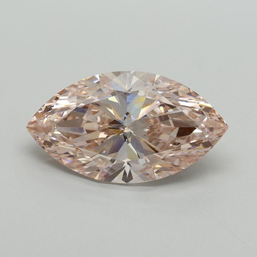 6.18 Ct. Fancy Pink Marquise Lab Grown Diamond