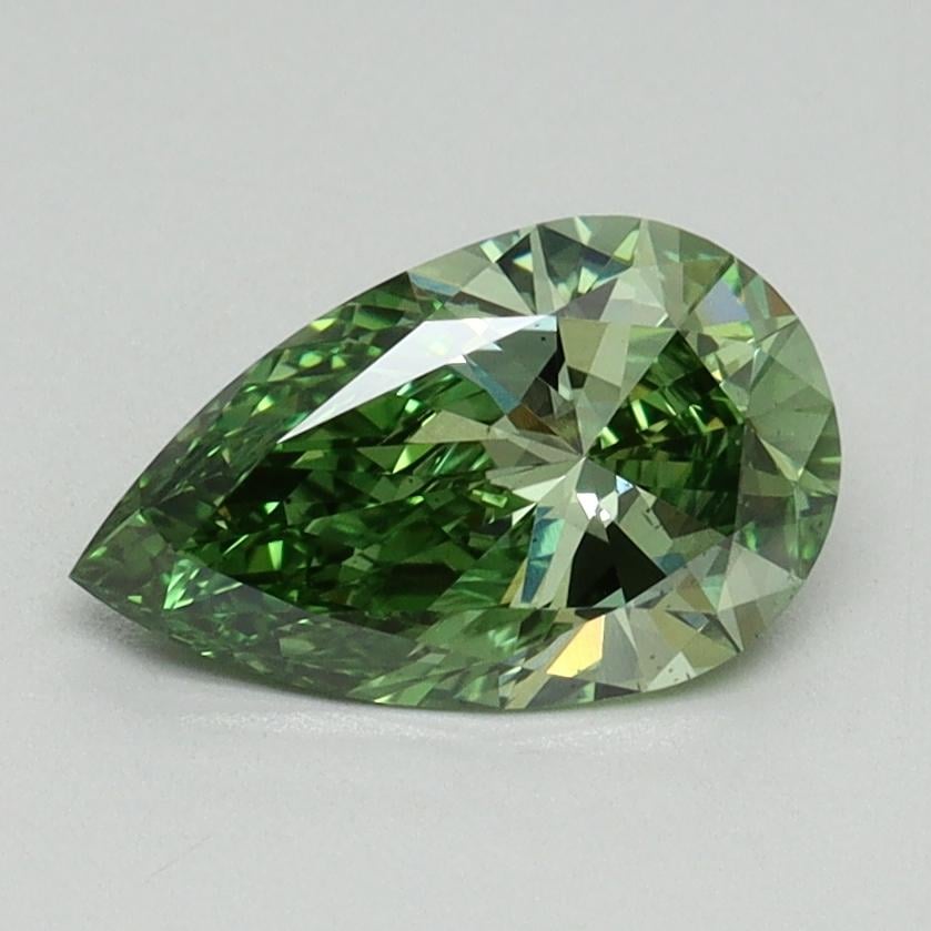 1.02 Ct. Fancy Vivid Pacific Green Pear Lab Grown Diamond