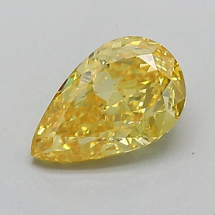 1.53 Ct. Fancy Vivid  Yellow Pear Lab Grown Diamond