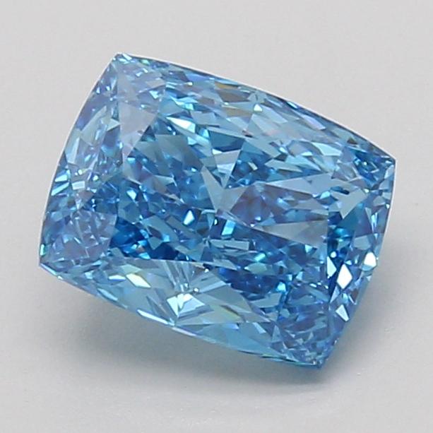 2.01 Ct. Fancy Vivid Blue Cushion Lab Grown Diamond