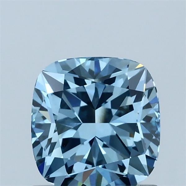 1.07 Ct. Fancy Vivid  Blue Cushion Lab Grown Diamond