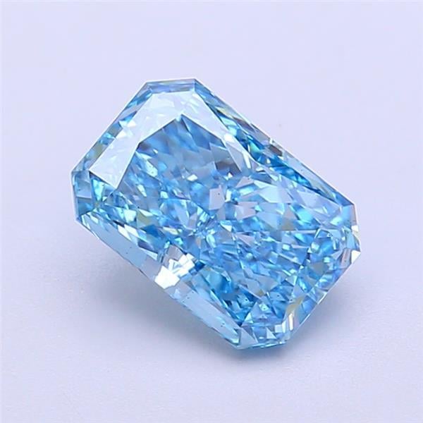 1.53 Ct. Fancy Vivid Blue Radiant Lab Grown Diamond