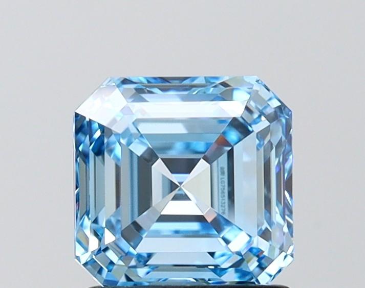 1.51 Ct. Fancy Vivid Blue Asscher Lab Grown Diamond