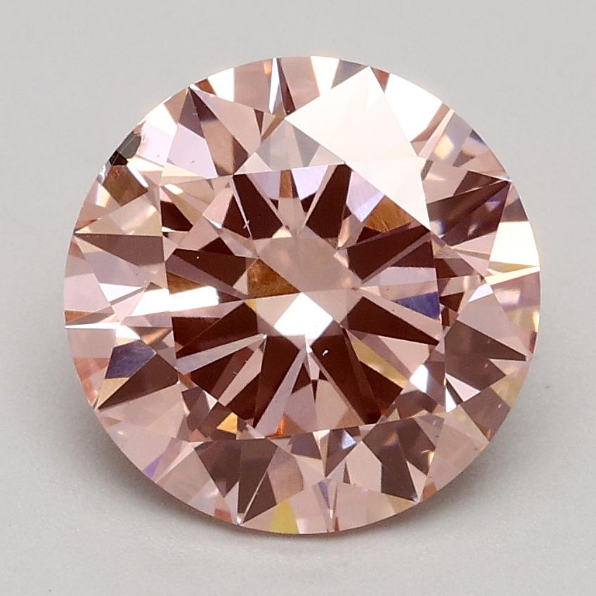 2.00 Ct. Fancy Intense Pink Round Lab Grown Diamond
