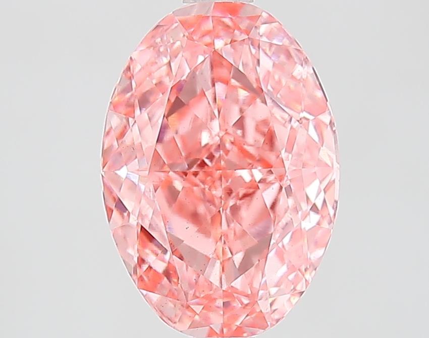 2.57 Ct. Fancy Vivid Pink Oval Lab Grown Diamond