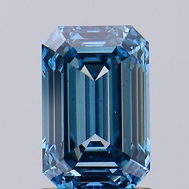 1.51 Ct. Fancy Vivid Blue Emerald Lab Grown Diamond