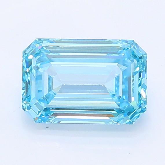 0.98 Ct. Fancy Vivid Blue Emerald Lab Grown Diamond