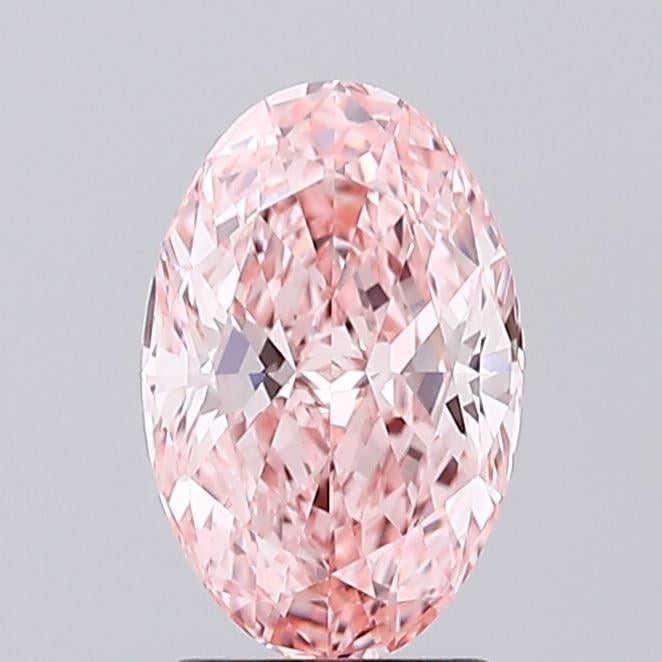 2.02 Ct. Fancy Vivid Pink Oval Lab Grown Diamond