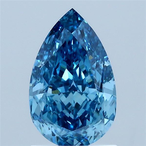 1.54 Ct. Fancy Vivid Blue Pear Lab Grown Diamond