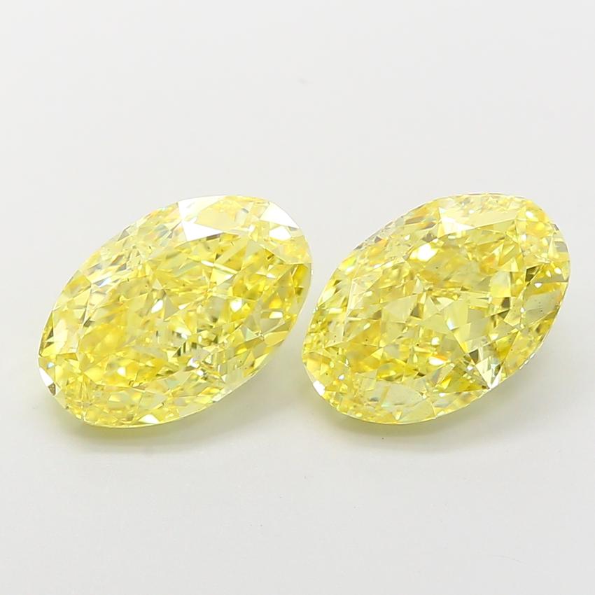 3.30 Ct. Fancy Yellow Oval Lab Grown Diamond