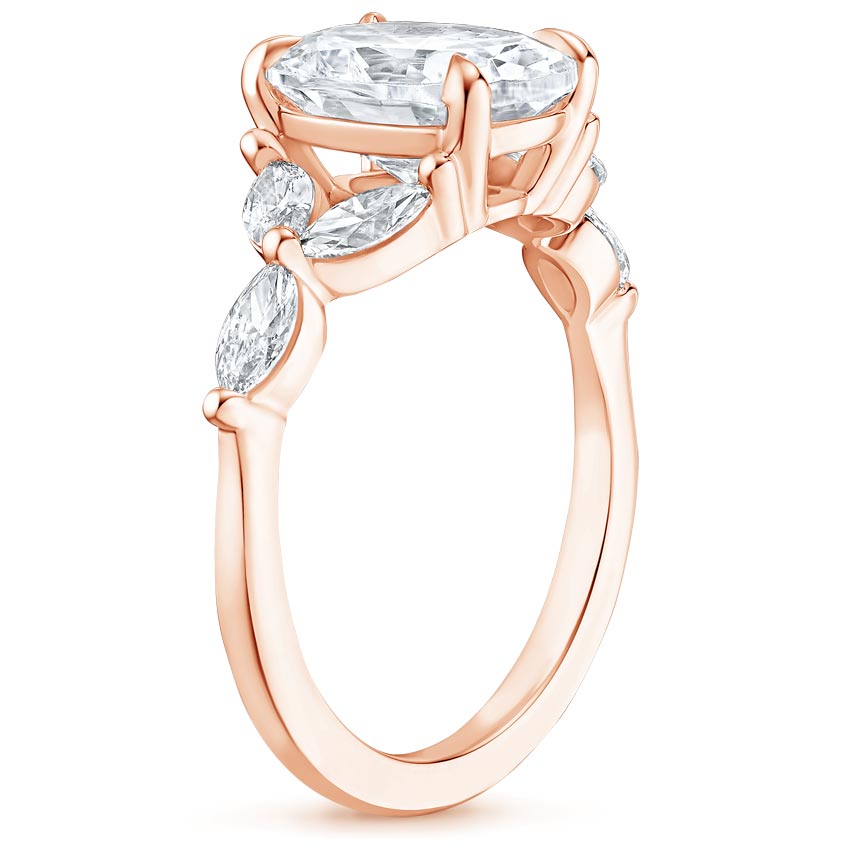 14K Rose Gold Abeja Marquise Diamond Ring (1/2 ct. tw.), large side view