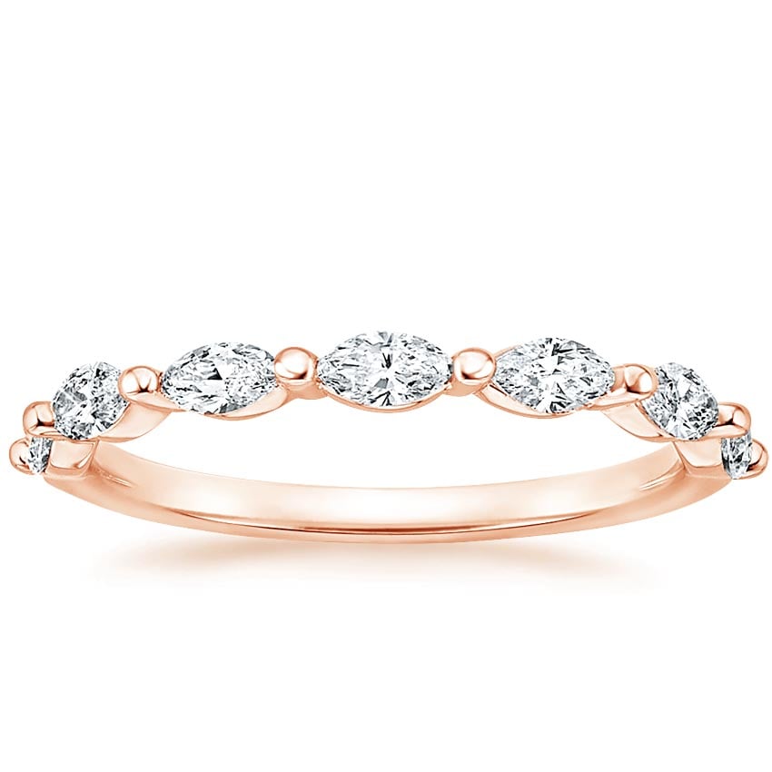14K Rose Gold Joelle Diamond Ring, large top view
