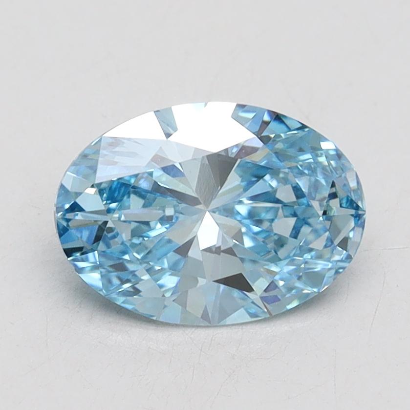 1.28 Ct. Fancy Vivid Blue Oval Lab Grown Diamond
