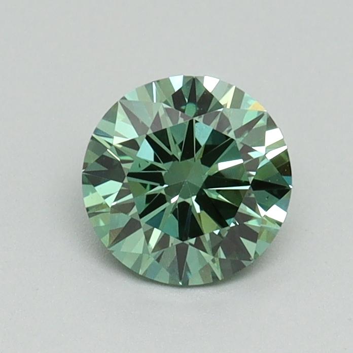 0.62 Ct. Fancy Vivid Green Round Lab Grown Diamond