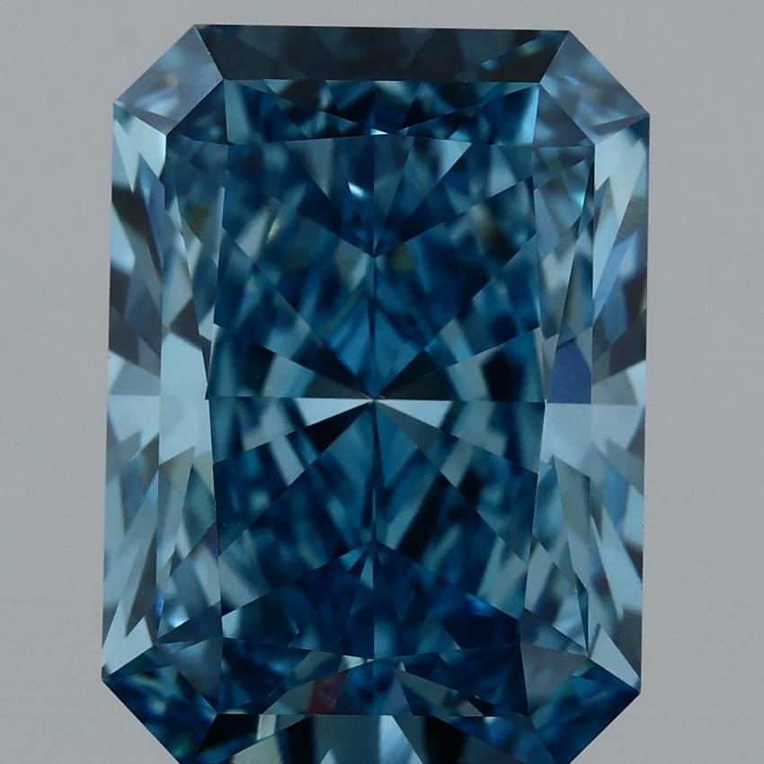 5.08 Ct. Fancy Vivid Blue Radiant Lab Grown Diamond