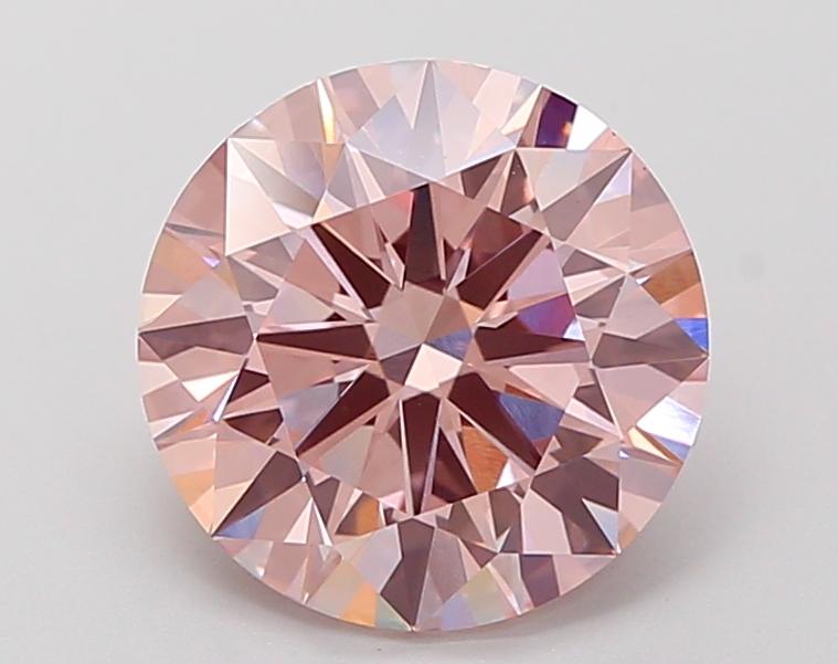 3.31 Ct. Fancy Intense Pink Round Lab Grown Diamond