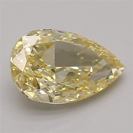 1.28 Ct. Fancy Intense Yellow Pear Lab Grown Diamond