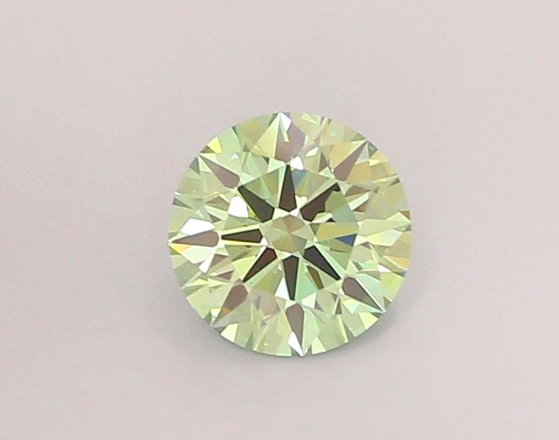 1.02 Ct. Fancy Vivid  Green Round Lab Grown Diamond