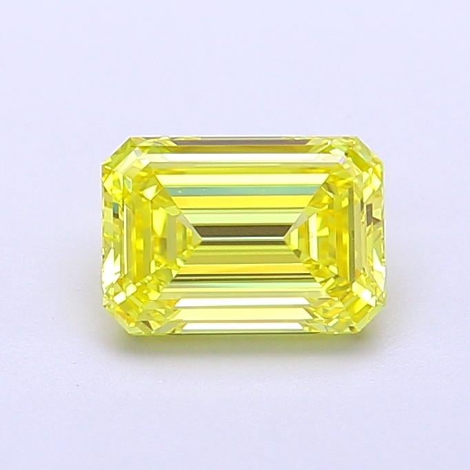 1.09 Ct. Fancy Vivid  Yellow Emerald Lab Grown Diamond
