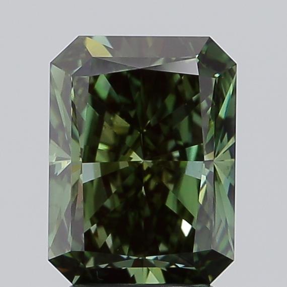 3.01 Ct. Fancy Vivid Green Radiant Lab Grown Diamond