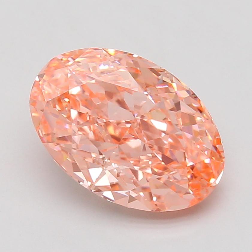 4.04 Ct. Fancy Vivid Pink Oval Lab Grown Diamond