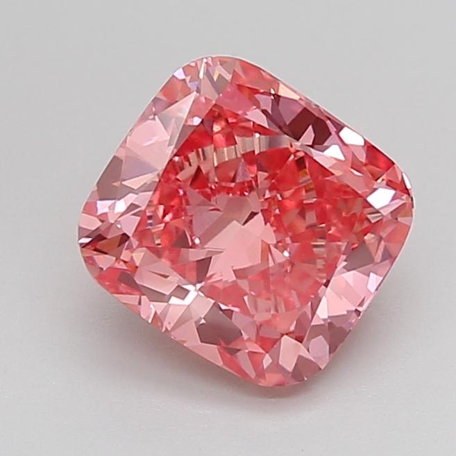 2.62 Ct. Fancy Vivid  Pink Cushion Lab Grown Diamond