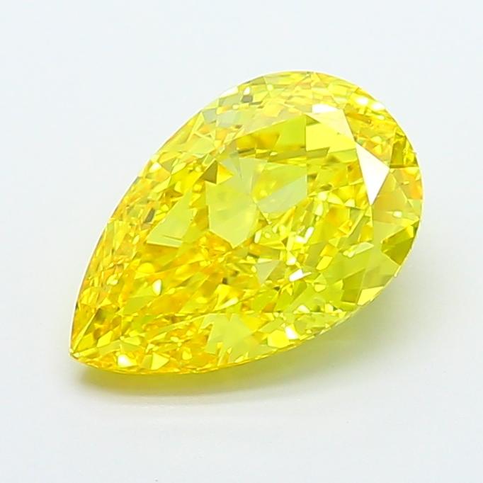 3.81 Ct. Fancy Yellow Pear Lab Grown Diamond