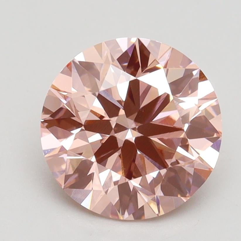 2.07 Ct. Fancy Intense Pink Round Lab Grown Diamond
