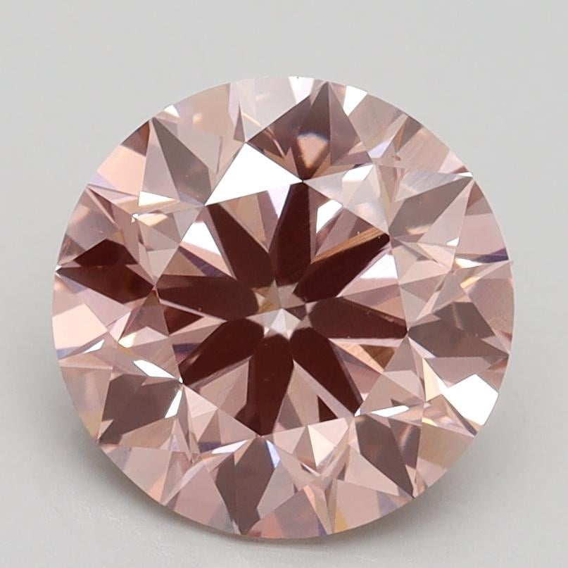 2.56 Ct. Fancy Intense Pink Round Lab Grown Diamond