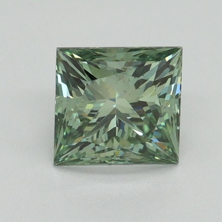 1.01 Ct. Fancy Vivid Pacific Green Princess Lab Grown Diamond