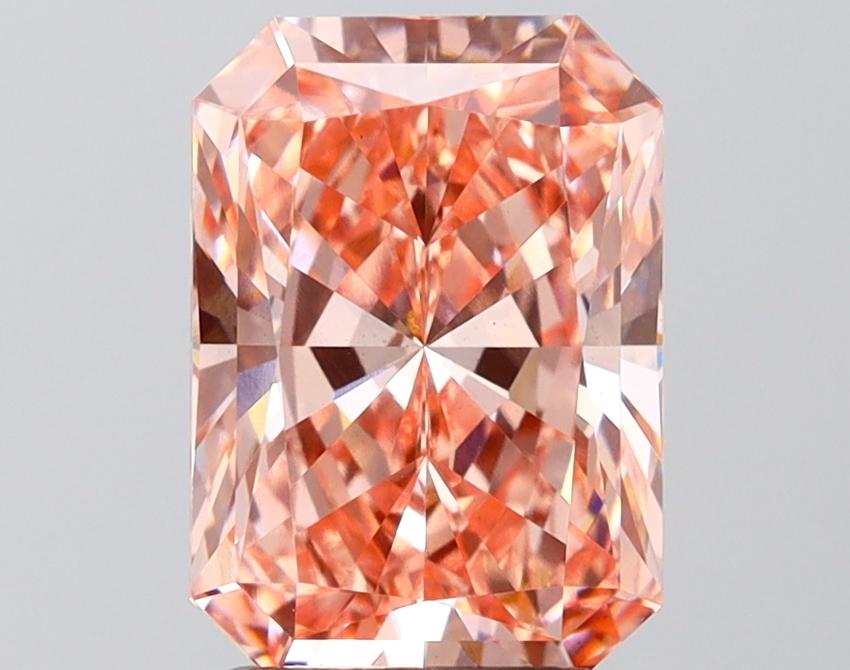 3.07 Ct. Fancy Vivid Pink Radiant Lab Grown Diamond