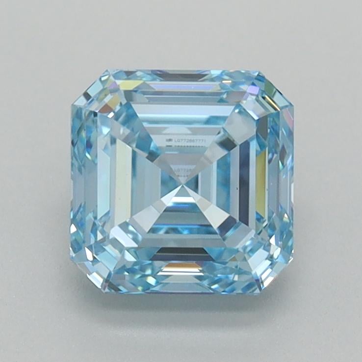 1.45 Ct. Fancy Vivid  Blue Asscher Lab Grown Diamond