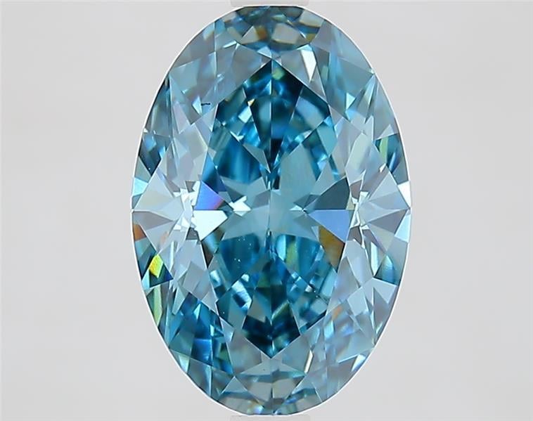 2.65 Ct. Fancy Vivid  Blue Oval Lab Grown Diamond