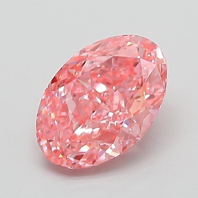 1.07 Ct. Fancy Vivid Pink Oval Lab Grown Diamond
