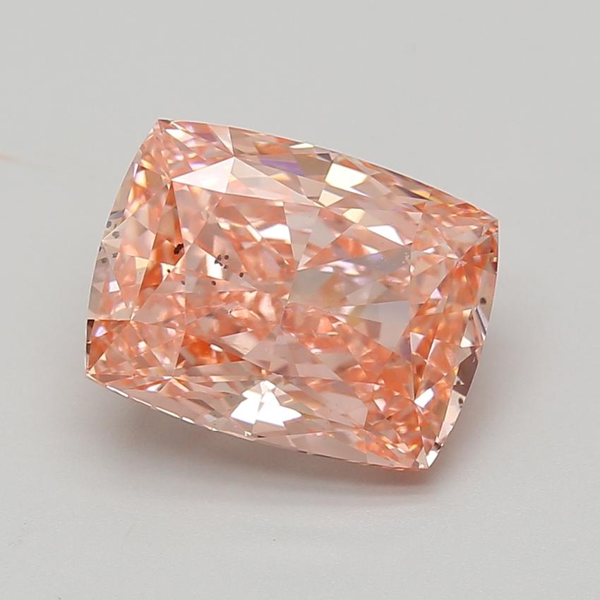 5.53 Ct. Fancy Vivid Pink Cushion Lab Grown Diamond