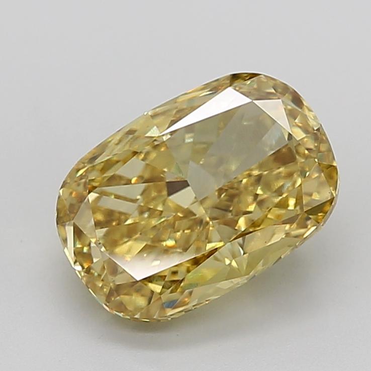 5.00 Ct. Fancy Vivid Yellow Cushion Lab Grown Diamond