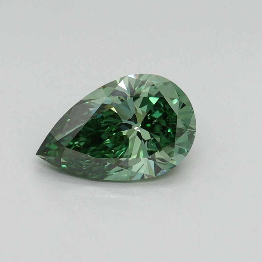 1.02 Ct. Fancy Vivid Green Pear Lab Grown Diamond