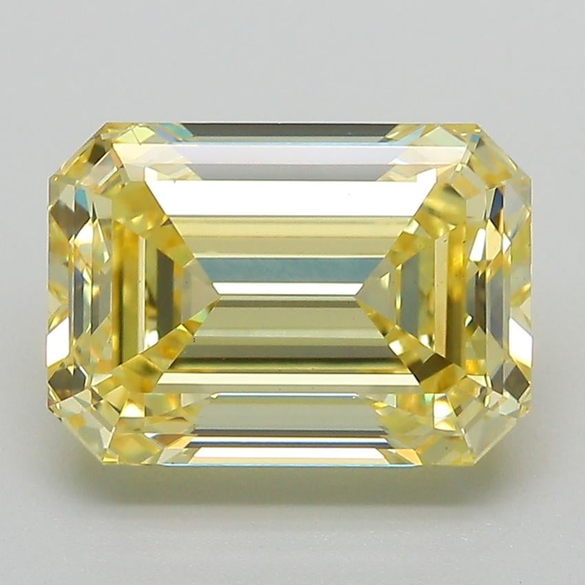 4.43 Ct. Fancy Intense Yellow Emerald Lab Grown Diamond