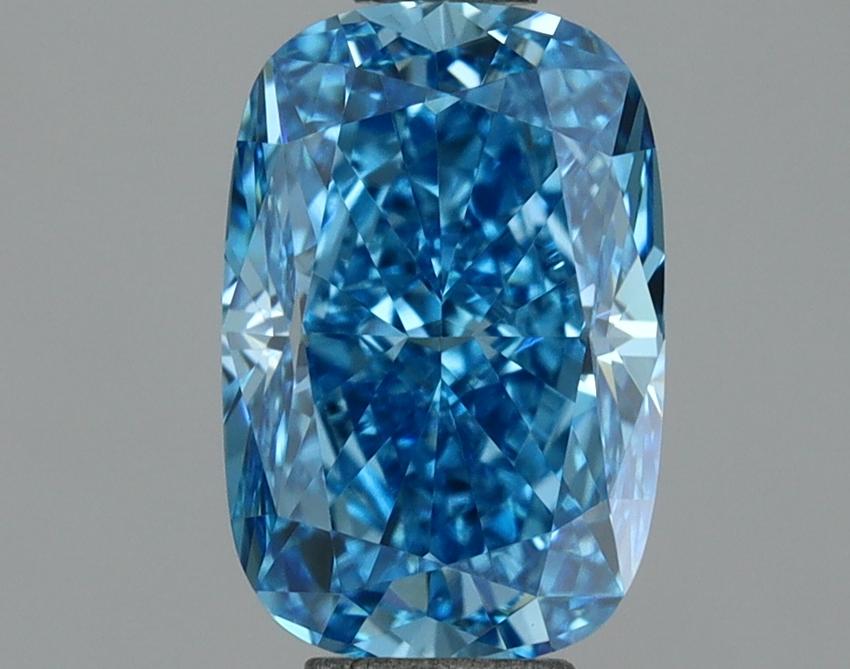 1.04 Ct. Fancy Vivid Blue Cushion Lab Grown Diamond