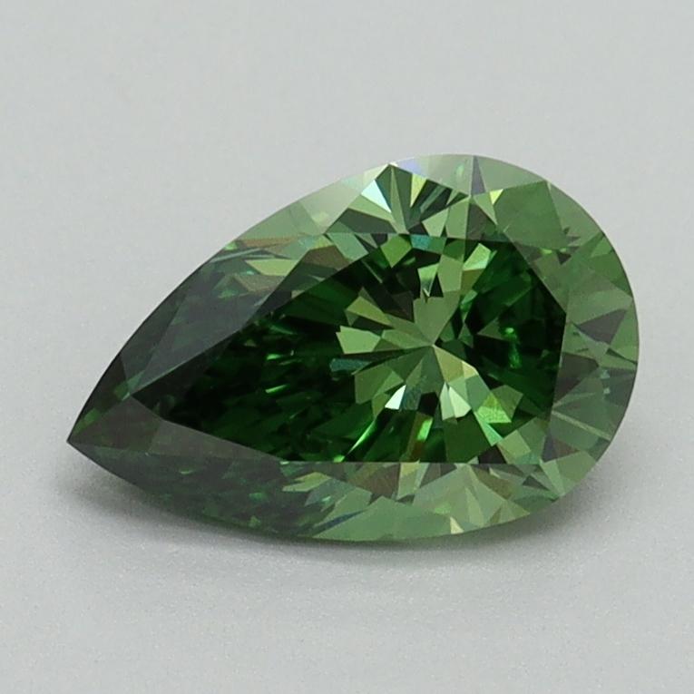 1.04 Ct. Fancy Vivid Green Pear Lab Grown Diamond