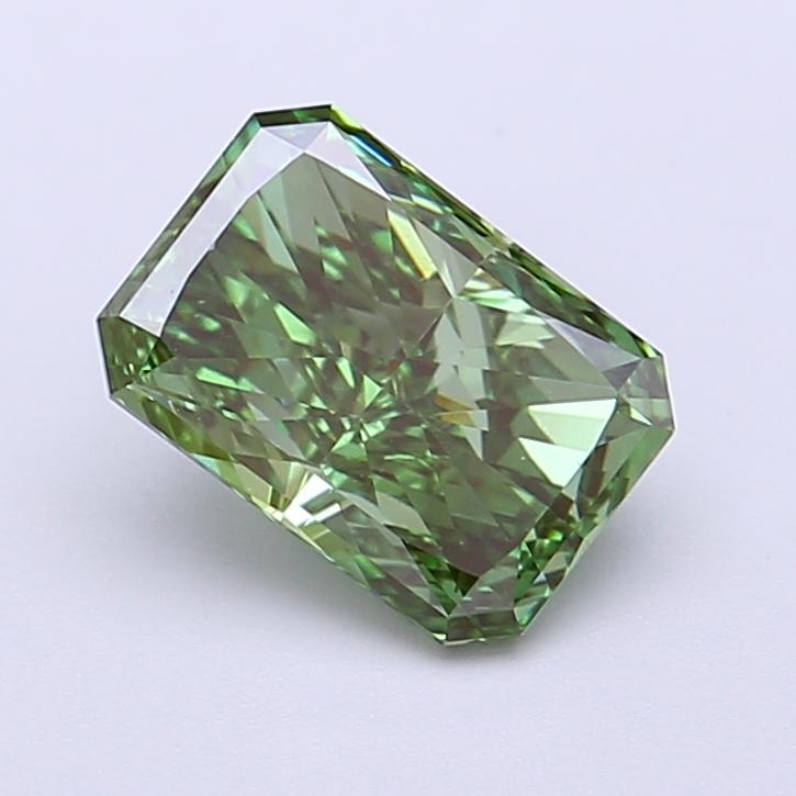 1.54 Ct. Fancy Vivid Green Radiant Lab Grown Diamond