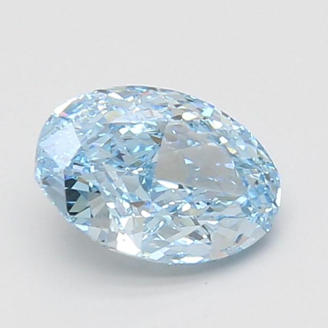 1.53 Ct. Fancy Vivid Blue Oval Lab Grown Diamond
