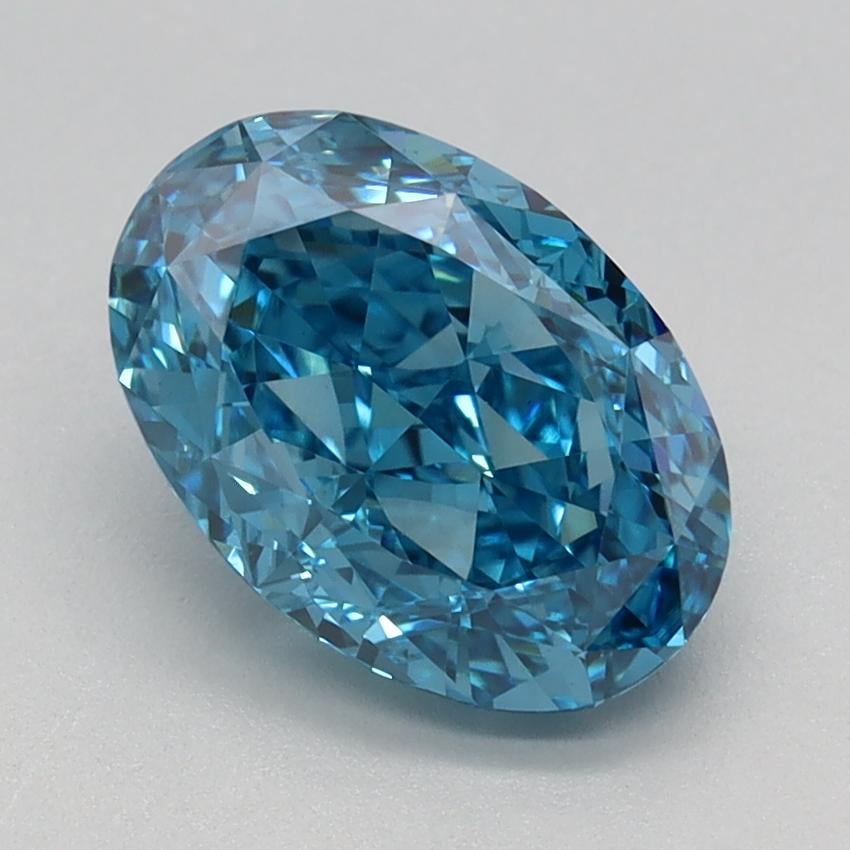 1.66 Ct. Fancy Vivid Blue Oval Lab Grown Diamond