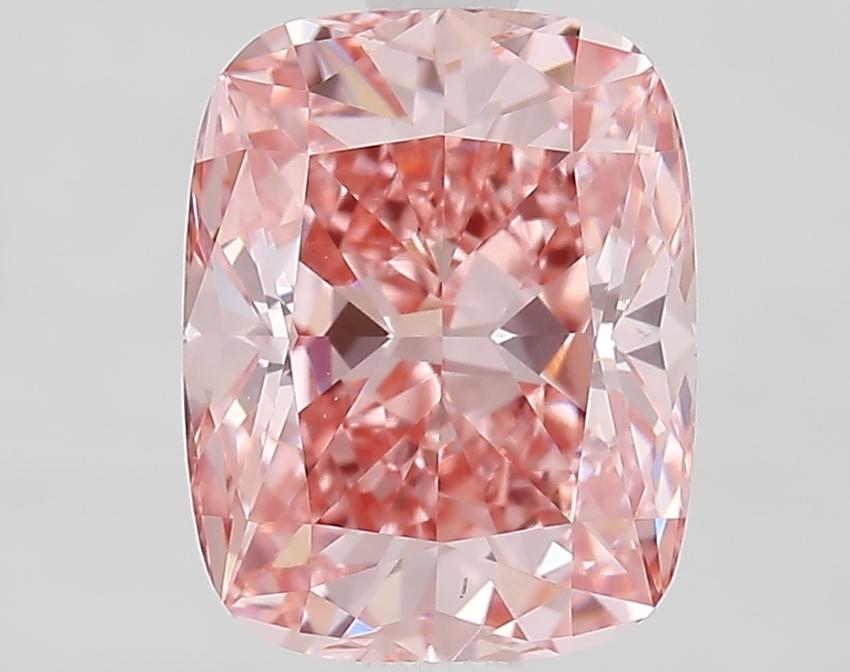 1.96 Ct. Fancy Vivid Pink Cushion Lab Grown Diamond