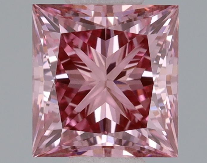 0.51 Ct. Fancy Intense Brownish Pink Princess Lab Grown Diamond