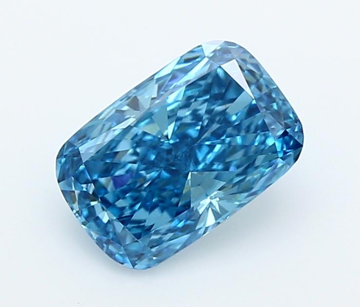 1.50 Ct. Fancy Vivid  Blue Cushion Lab Grown Diamond