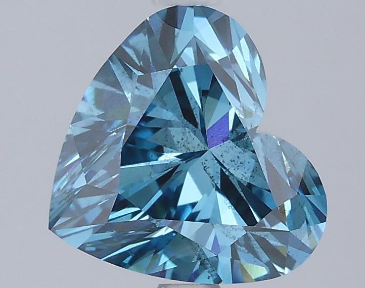 2.00 Ct. Fancy Vivid Blue Heart Lab Grown Diamond