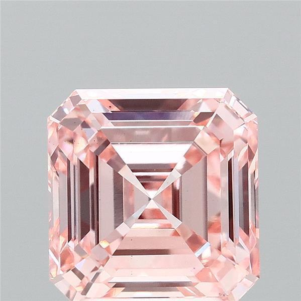 3.03 Ct. Fancy Intense Pink Asscher Lab Grown Diamond
