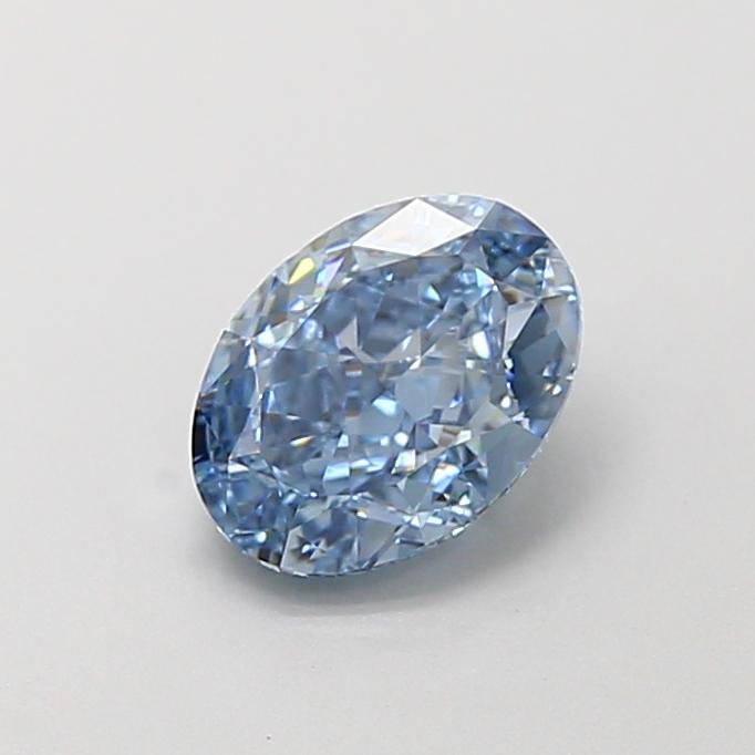 1.13 Ct. Fancy Vivid  Blue Oval Lab Grown Diamond
