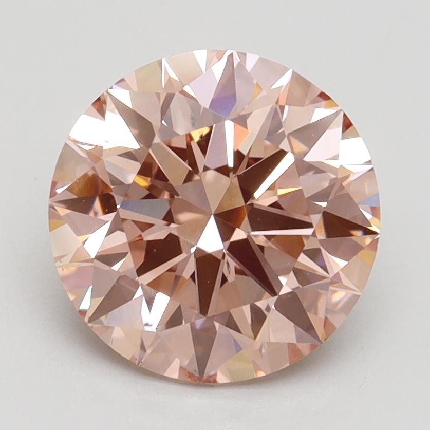 2.46 Ct. Fancy Intense Pink Round Lab Grown Diamond